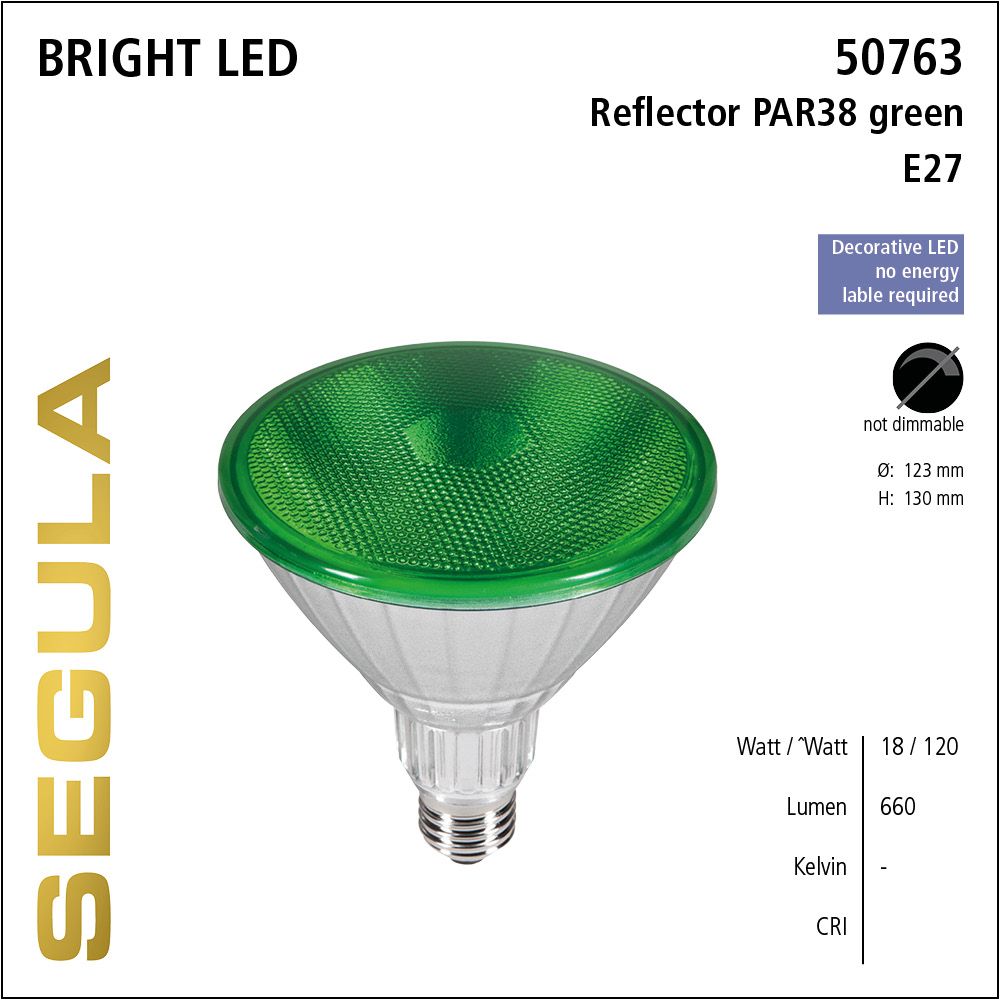 LED Leuchtmittel, Reflector, E27, Bright Line Lampe, PAR38 green