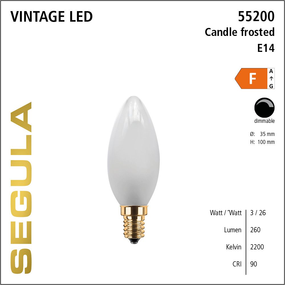 LED Leuchtmittel, Candle, E14, dimmbare LED, Retrofit Lampe, warmweiß, frosted