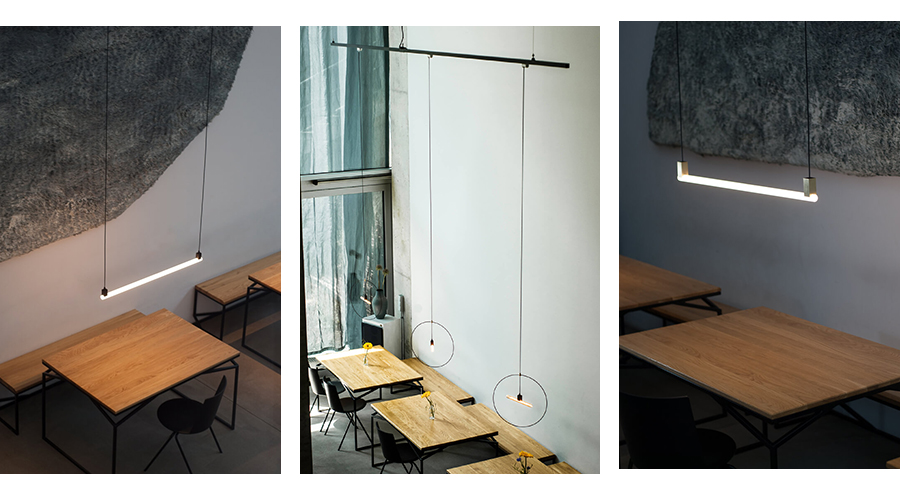 Projekt. RLON Projekt, Restaurant Baldon Berlin, S14 Leuchten, Linienlampen, Gastro LED Beleuchtung